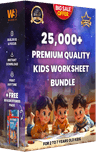 25,000+ Premium Quality Kids Worksheet Bundle